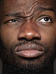 Image showing Close up portrait of young african-american man