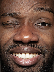 Image showing Close up portrait of young african-american man