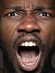 Image showing Close up portrait of young african-american man