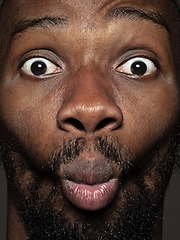 Image showing Close up portrait of young african-american man