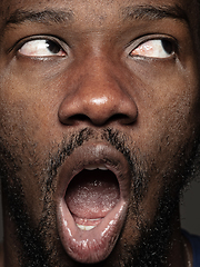 Image showing Close up portrait of young african-american man