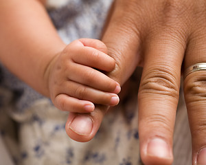 Image showing Newborn hand