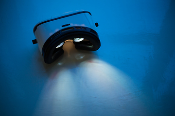 Image showing Virtual Reality light up at night