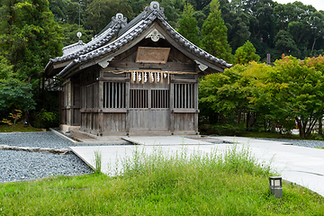 Image showing Japanese house in garden