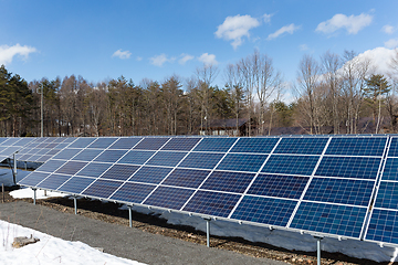 Image showing Solar panel with blue sky