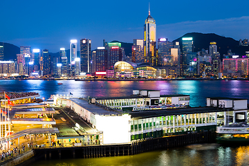 Image showing Hong Kong city at night