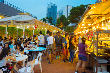 Image showing Outdoor Food court Singapore