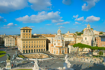 Image showing Rome Old Town at sunset