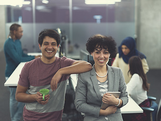 Image showing Portrait of young successful Business couple