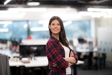 Image showing Portrait of  smiling female software developer