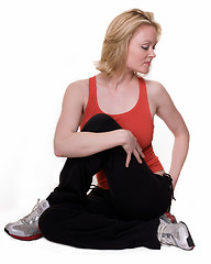 Image showing Woman stretching 