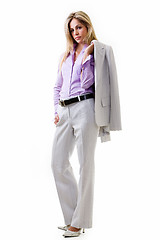 Image showing Business woman in pant suit