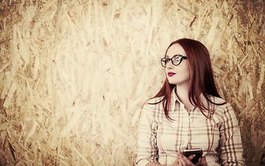 Image showing portrait of young redhead business woman