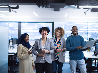 Image showing Portrait of successful multiethnic Business people