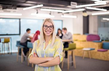 Image showing Portrait of blonde Businesswoman