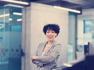 Image showing Portrait of successful female software developer