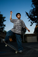 Image showing Balancing on Skateboard