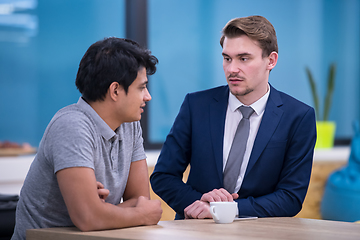 Image showing Portrait of a two young successful Businessmen