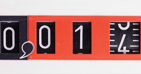 Image showing Numbers spinning in old counter