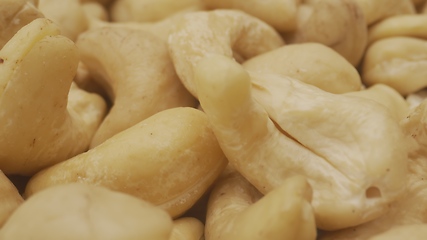 Image showing Cashew nuts macro footage with camera motion