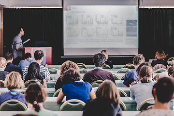 Image showing Audience in lecture hall participating at scientific conference.