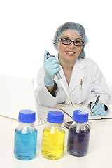 Image showing Researcher at desk