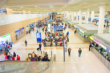 Image showing Shanghai Pudong Airport hall, China