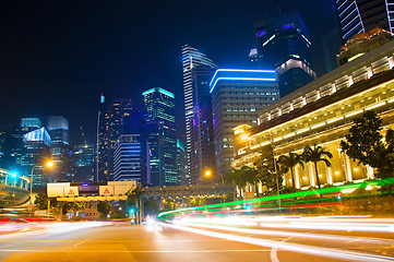 Image showing Singapore traffic road at night
