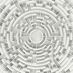 Image showing a circle maze from above