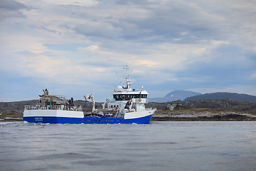 Image showing boat in fords Northen sea