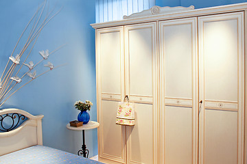 Image showing Blue room closet