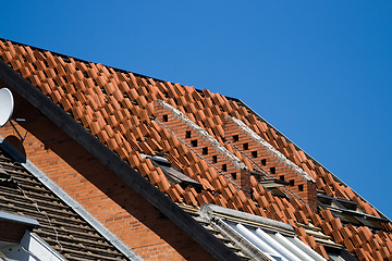 Image showing Roof repair or construction work