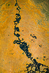 Image showing Miory District, Vitebsk Region, Belarus. The Yelnya Swamp. Upland And Transitional Bogs With Numerous Lakes. Elevated Aerial View Of Yelnya Nature Reserve Landscape. Famous Natural Landmark