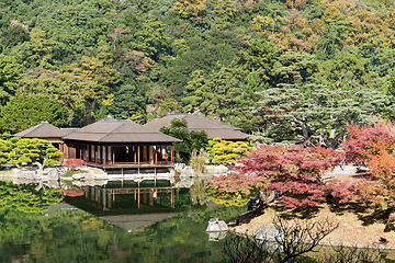 Image showing Japanese Ritsurin Garden in autumn