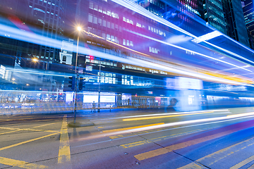 Image showing Traffic trail in Hong Kong