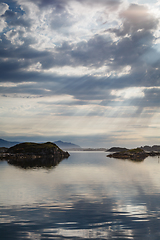 Image showing Beautiful view on norwegian fjords