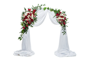 Image showing flower arch wedding decoration