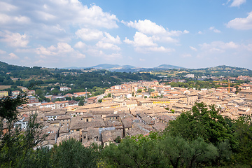 Image showing panoramic view to San Severino Marche Italy