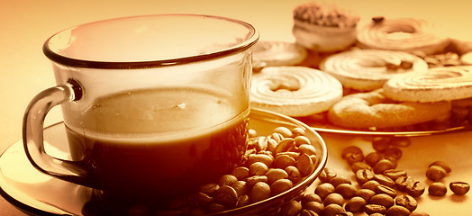 Image showing Cookies and coffee