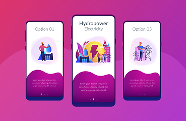 Image showing Hydropower app interface template.