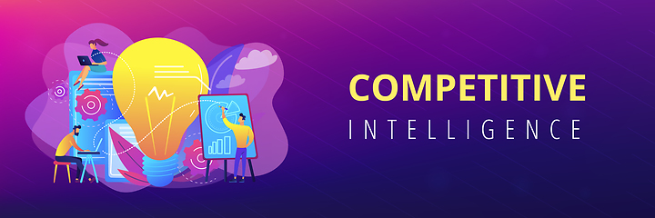 Image showing Competitive intelligence concept banner header.