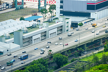 Image showing Traffic on urban bridge, Singapore