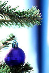 Image showing Christmas ornaments on tree.