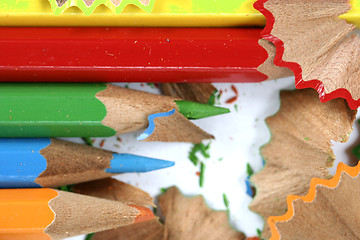 Image showing Pencils and wood shavings