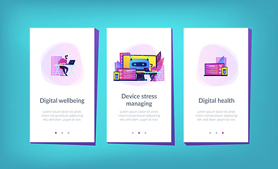 Image showing Digital wellbeing app interface template.