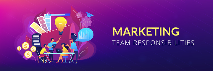 Image showing Digital marketing team concept banner header.