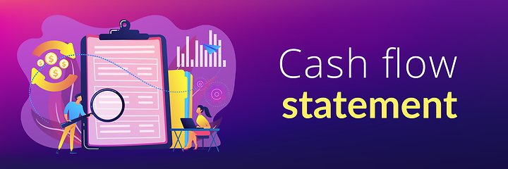 Image showing Cash flow statement concept banner header.