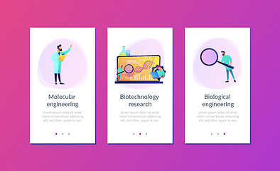 Image showing Biotechnology app interface template.