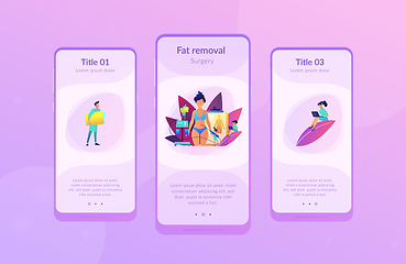 Image showing Liposuction app interface template.