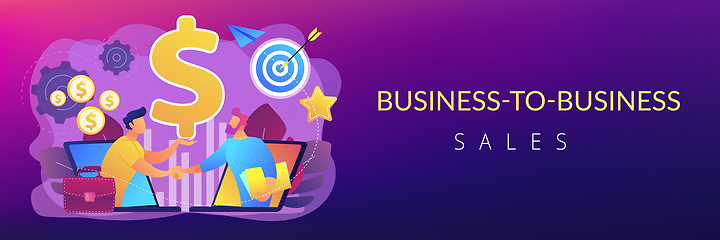 Image showing Business-to-business sales concept banner header.